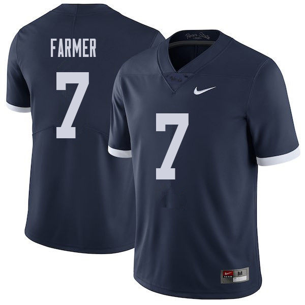 Men #7 Koa Farmer Penn State Nittany Lions College Throwback Football Jerseys Sale-Navy